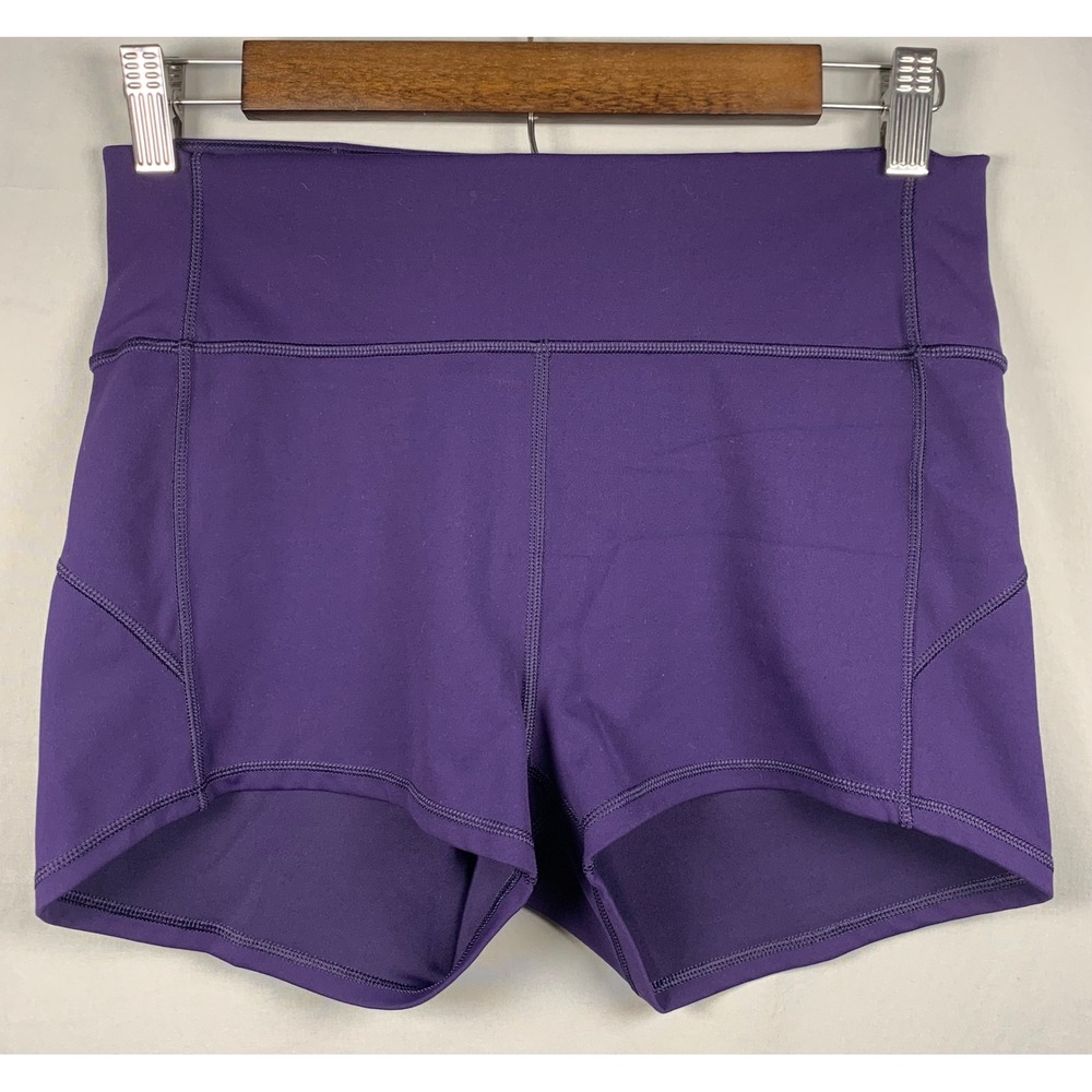 Lululemon Purple High Rise Athletic Shorts Womens Size 10 Yoga Running Workout